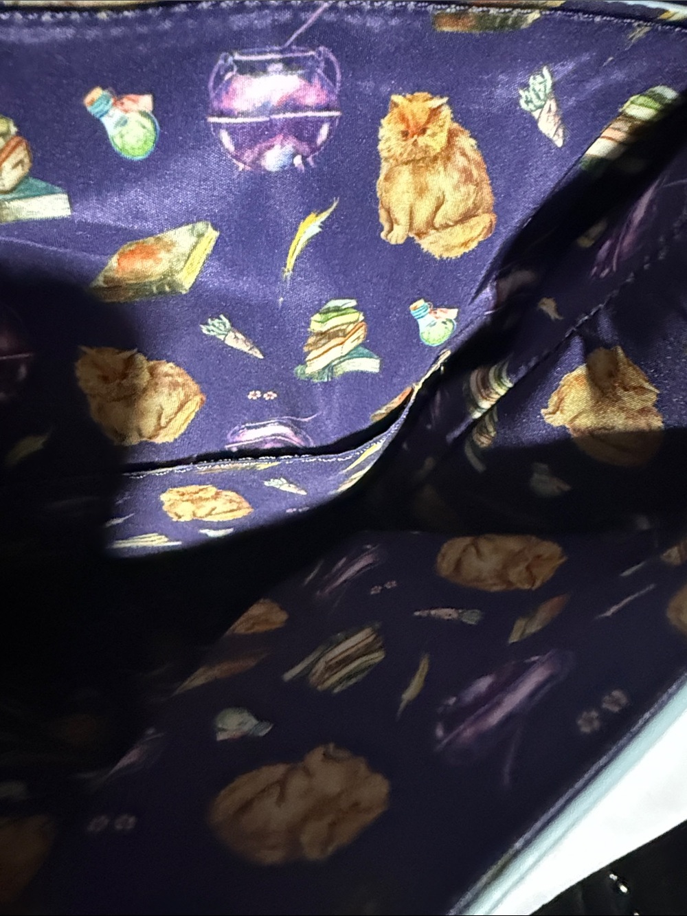 Loungefly Light Blue Floral Cat Spellbook Backpack - Picture 7 of 7